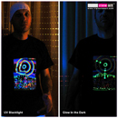 "Eclipse Over Stonehenge" UV-Blacklight & Glow-In-The-Dark Mens T-shirt